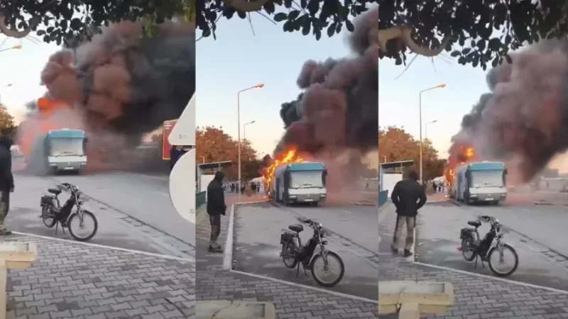 حافلة تلاميذ تشتعل جنوب قابس: النيران تلتهم وسيلة نقل عمرها 25 سنة دون خسائر بشرية