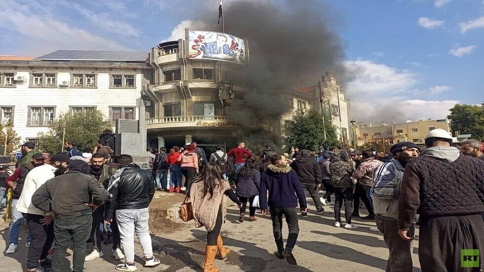 احتجاجات ضد الأوضاع الاقتصادية في السويداء جنوبي سوريا