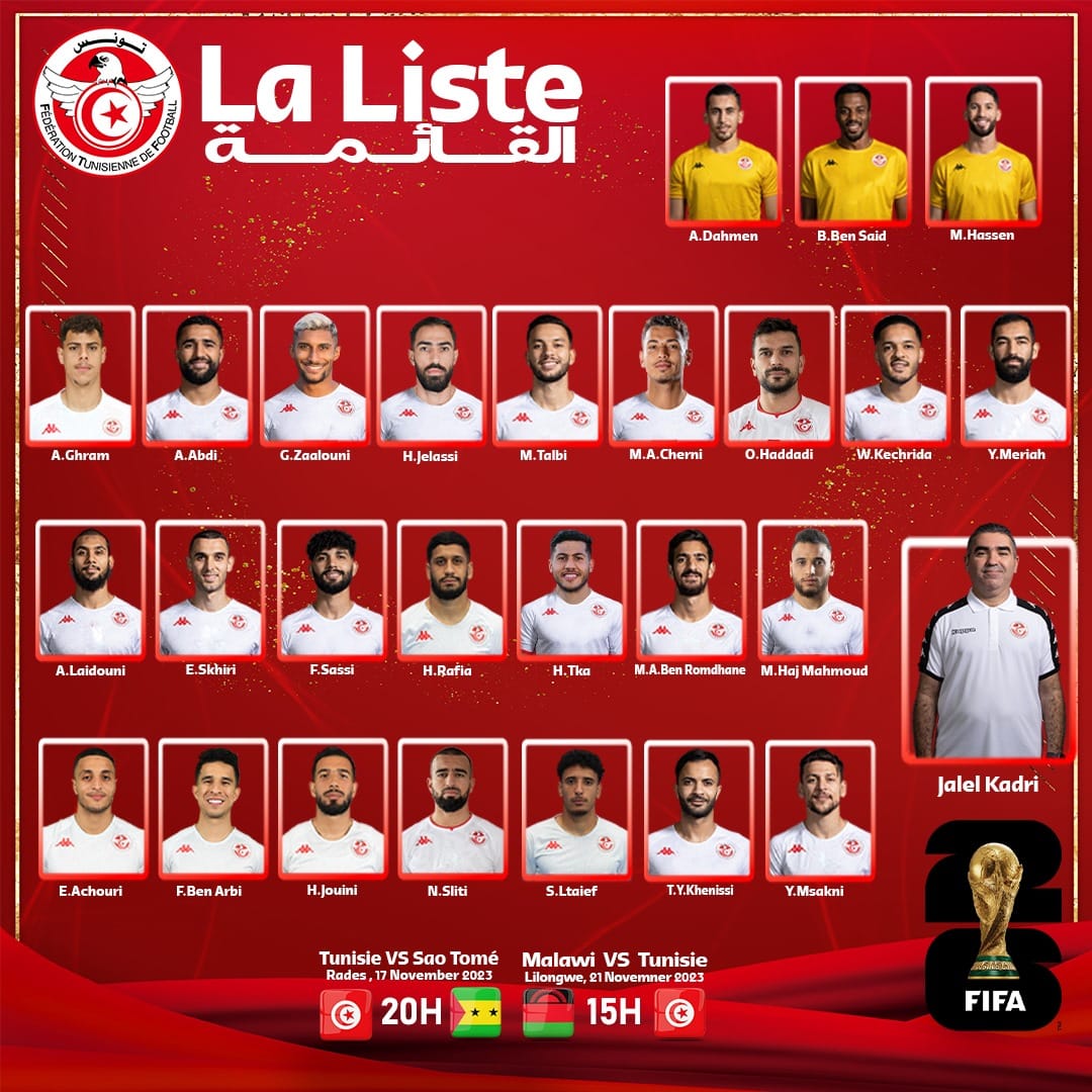 قائمة المنتخب الوطني تم إعدادها في سجن المرناقية