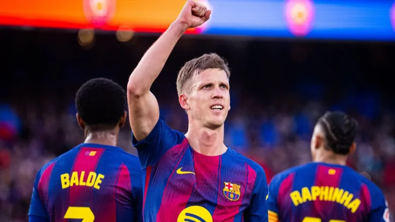 برشلونة يقلب الطاولة في ليلة التألق… أولمو يوقّع على ثنائية والصدارة تعود إلى كامب نو