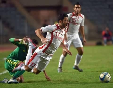 لقطة من مباراة تونس وموريطانيا