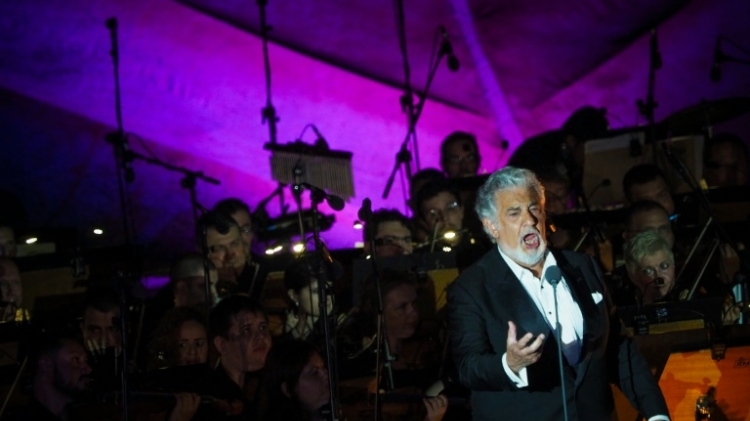 Le ténor Placido Domingo lors d'une représentation à Manaus, le 27 août 2016