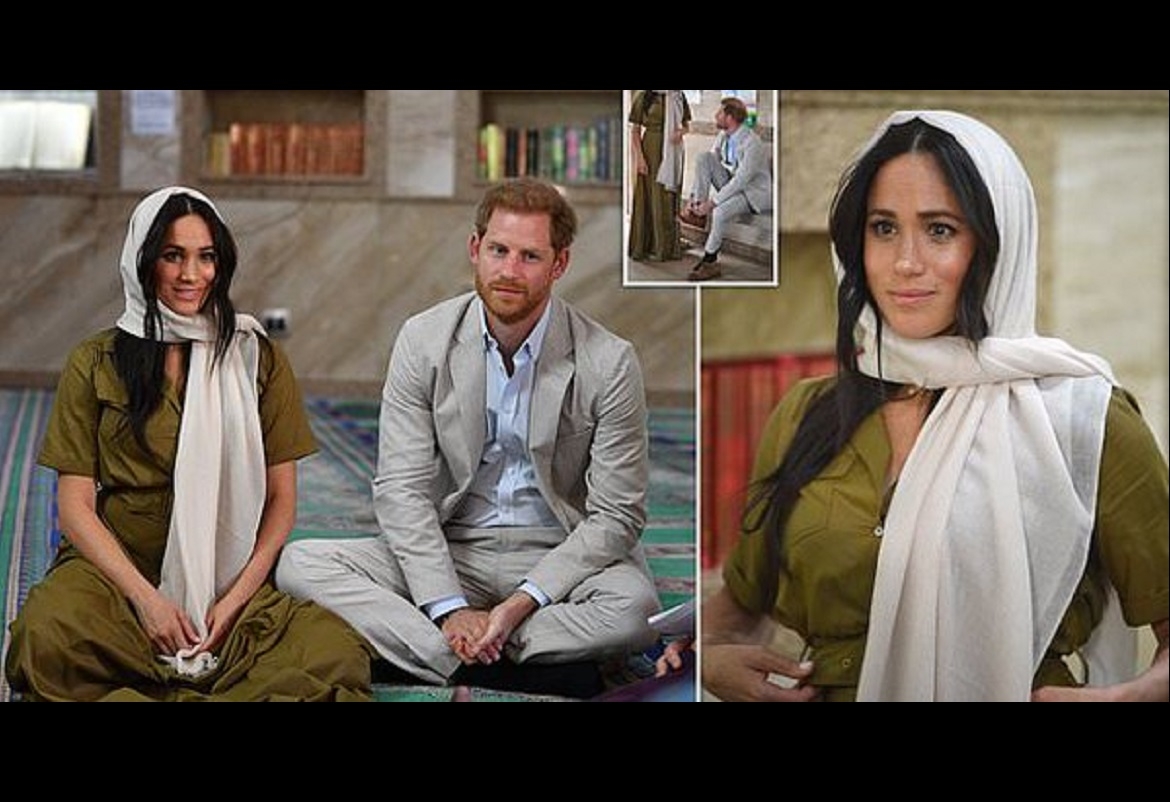 ميغان ماركل ترتدي الحجاب في زيارتها لمسجد في كيب تاون