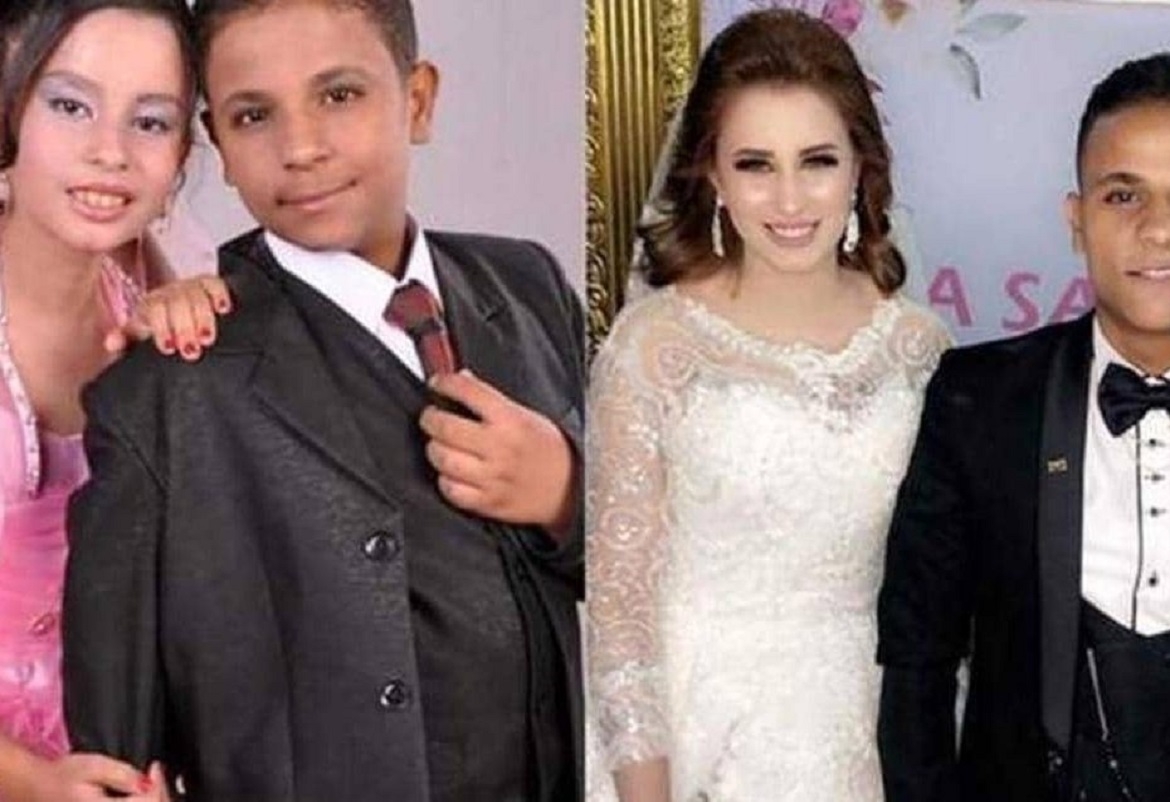 بعد 6 سنوات خطوبة .. أصغر عروسين في مصر يدخلان القفص الذهبي