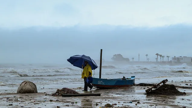 أمطار رعدية ورياح قوية في عدة مناطق بتونس