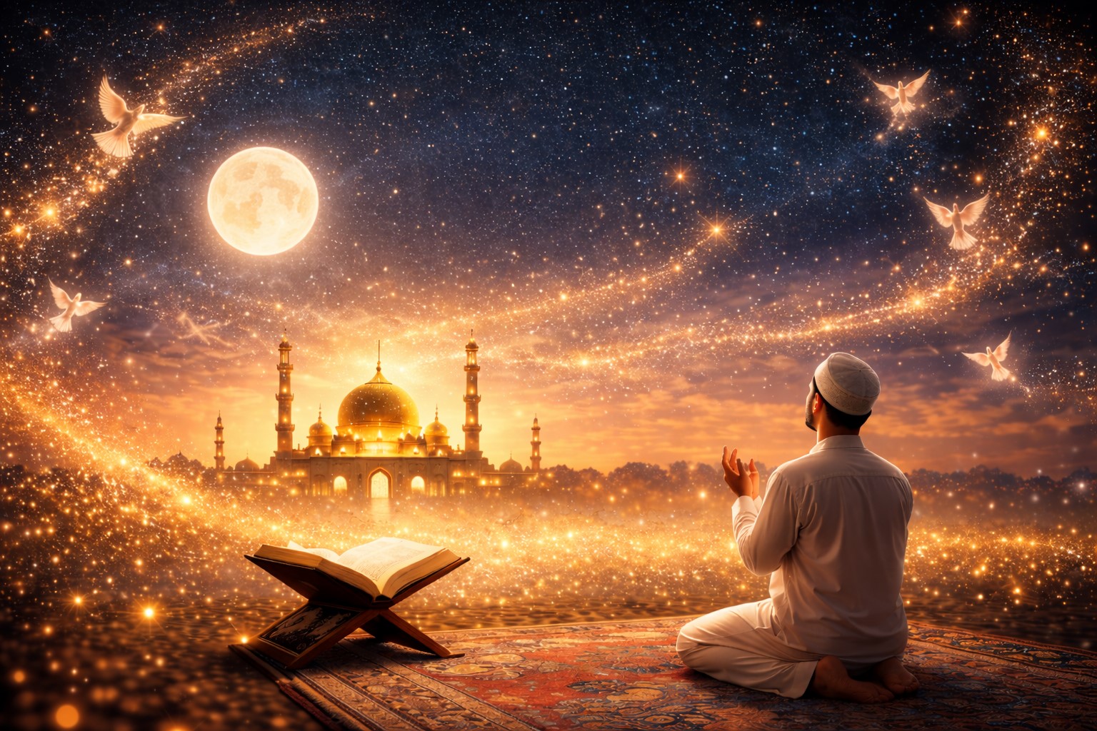 ليلة القدر… حين تفتح السماء أبوابها وتتنزّل الرحمة في أعظم ليلة على وجه الأرض 🌙✨