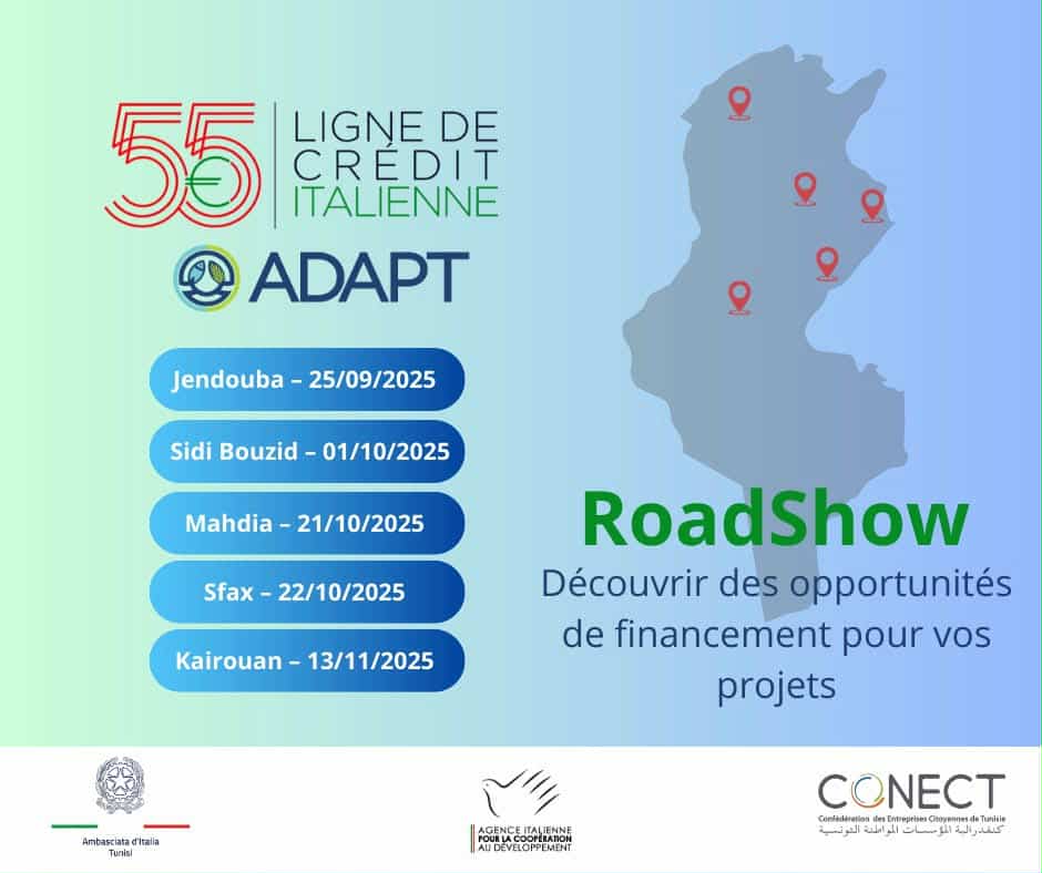 خط التمويل 55 (ADAPT) دفعة استراتيجية لتنمية الجهة  الداخلية من جندوبة إلى القيروان