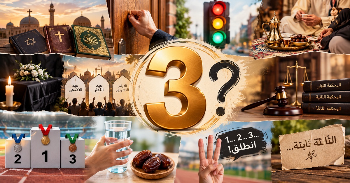 سرّ الرقم 3.. لماذا يرافقنا في الدين والعادات والحياة اليومية؟ صدفة أم لغز لم نفهمه بعد؟
