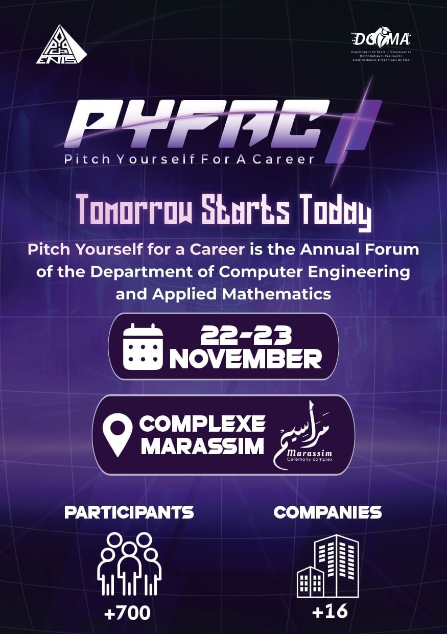 PyFac 2025: طلاب وهندسة الإعلامية يلتقون الشركات التكنولوجية بصفاقس