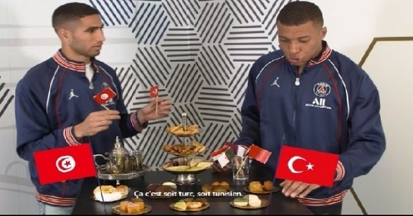 بمناسبة عيد الفطر : حكيمي يتحدى مبابي بكعك الورقة